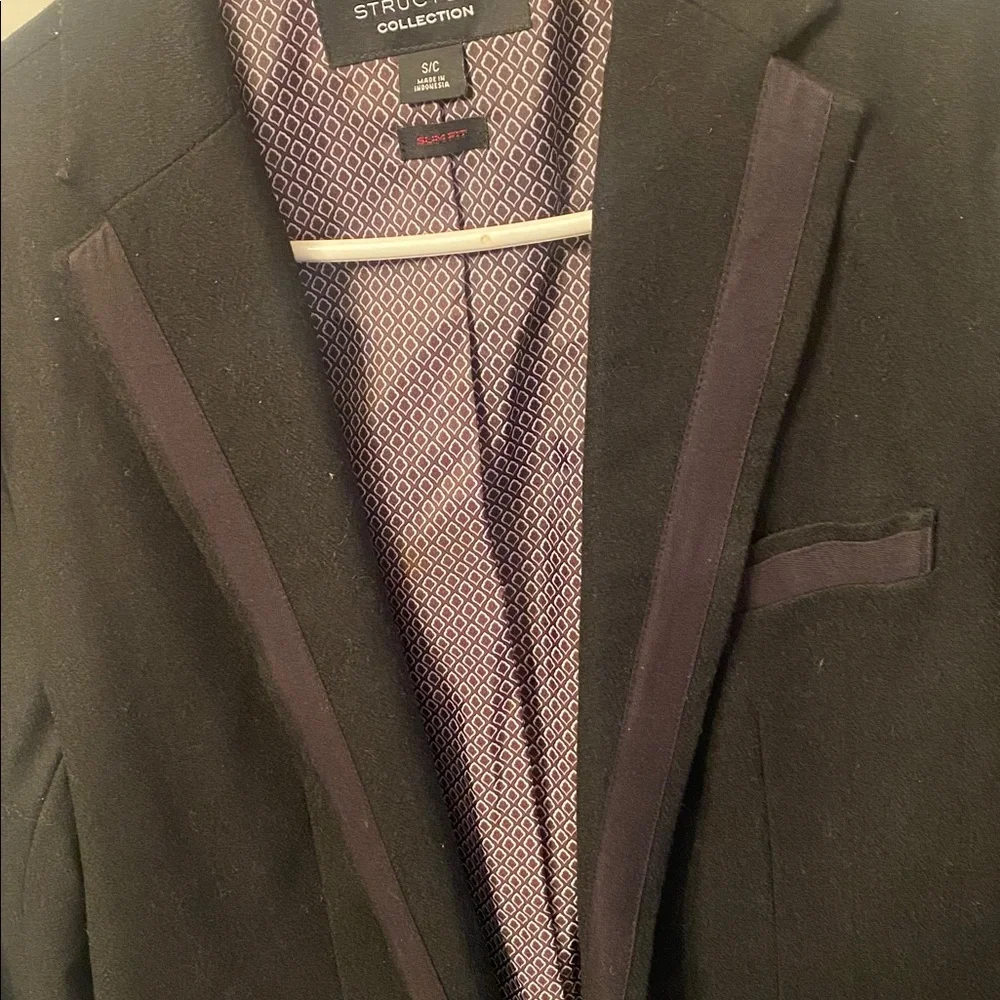 Structure Black Blazer with Purple Lining